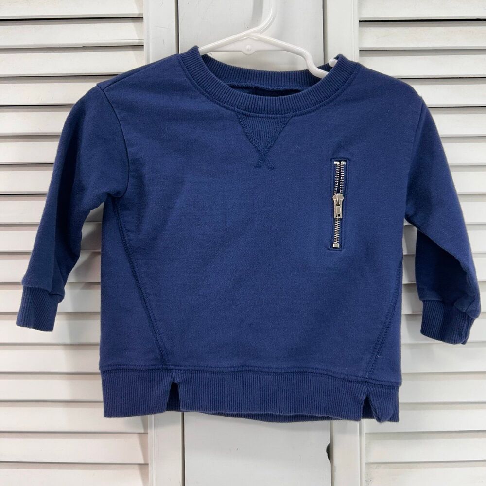 Little James size 12-18M blue organic Sweatshirt